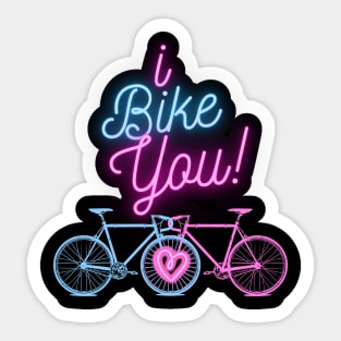 I Bike You Sticker